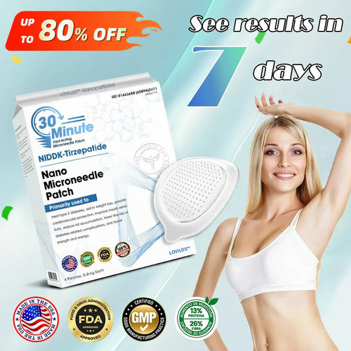 【LOVILDS™ Official Store】 NIDDK-Tirzepatide Nano Microneedle Patch (Zero Pain, 24/7 Release | Lose 20lbs FAST | 90% Sugar Drop | )