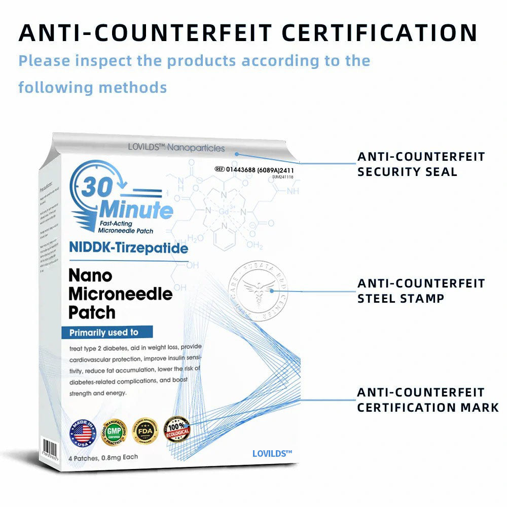 【LOVILDS™ Official Store】 NIDDK-Tirzepatide Nano Microneedle Patch (Zero Pain, 24/7 Release | Lose 20lbs FAST | 90% Sugar Drop | )