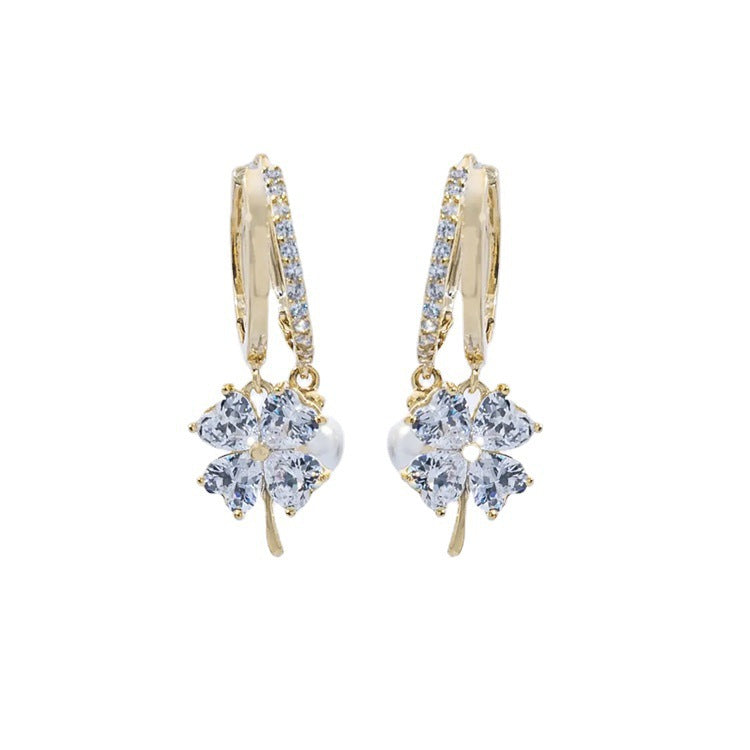 š„LAST DAY SALE-80% OFF)DIYSTAR⢠Four-Leaf Clover Lymphvity Magne Therapy Germanium Earrings