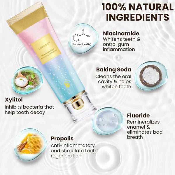 LOVILDS™ Niacinamide Whitening Toothpaste (Imported From USA)