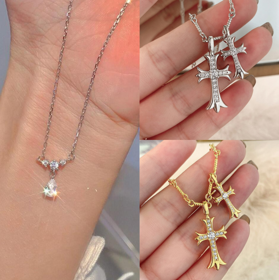 💎💎DIYSTAR™ Lymphatic Magnetic Therapy Cross Design Diamond Necklace