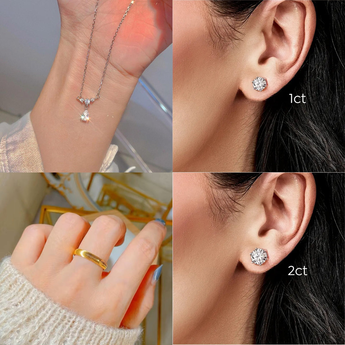 Moissanite Diamond Titanium Earrings🎉LAST DAY SALE-90% OFF🔥