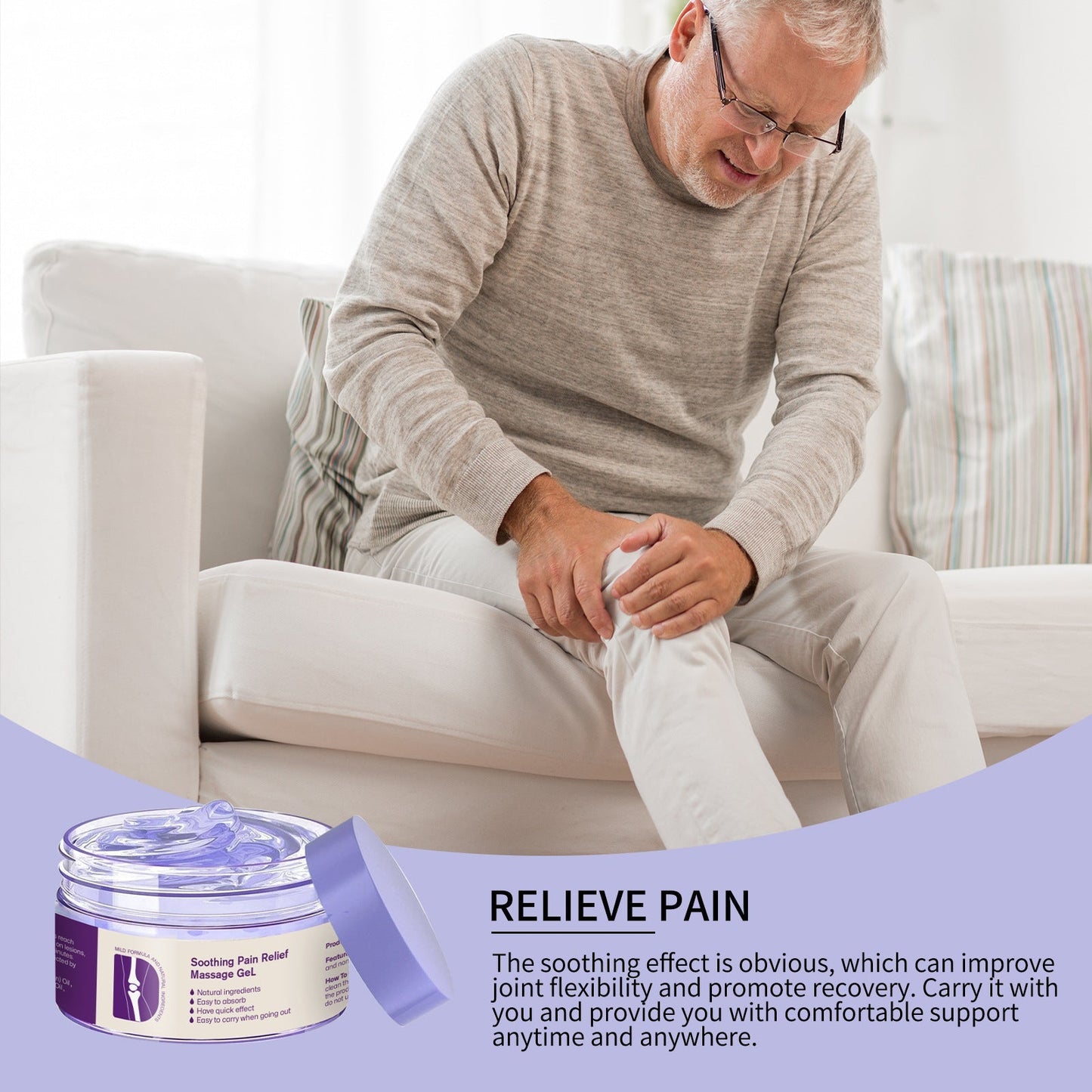 🔥Weekend welfare day🔥Joint Pain Treatment Gel – Turmeric Extract, Emu Oil, Chondroitin, & Natural Herbal Ingredients for Joint Health and Pain Treatment