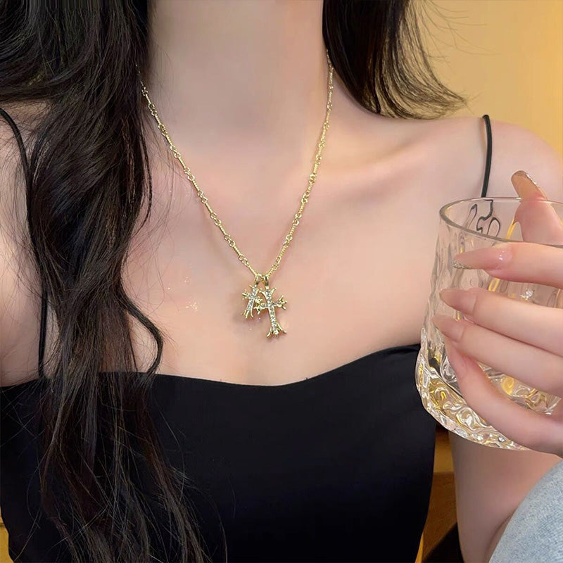 💎💎DIYSTAR™ Lymphatic Magnetic Therapy Cross Design Diamond Necklace