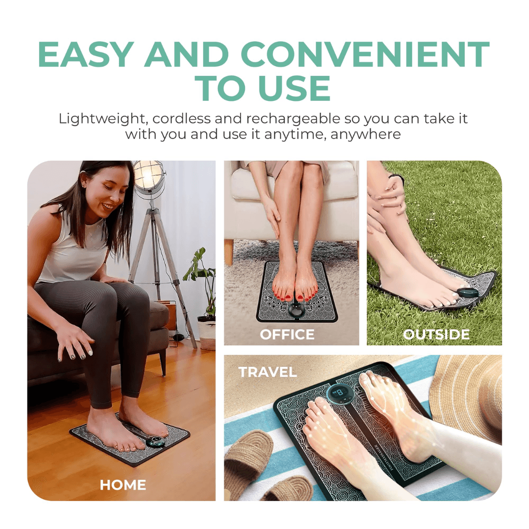 TheraRejuvoFit™ portable EMS smart massage foot pad-– Slim Down & Feel Rejuvenated