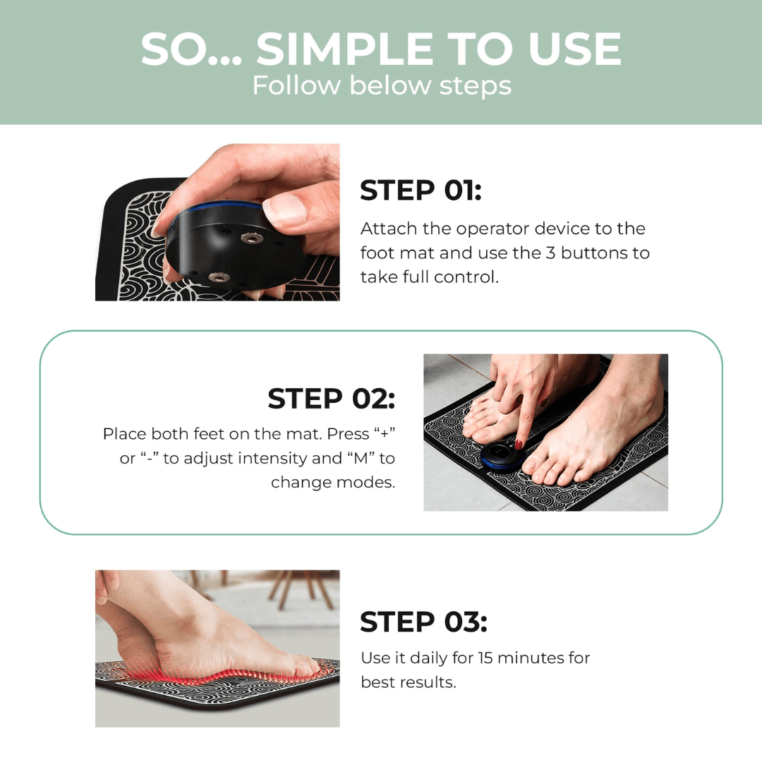 TheraRejuvoFit™ portable EMS smart massage foot pad-– Slim Down & Feel Rejuvenated