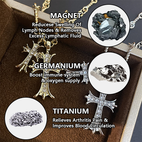 💎💎DIYSTAR™ Lymphatic Magnetic Therapy Cross Design Diamond Necklace