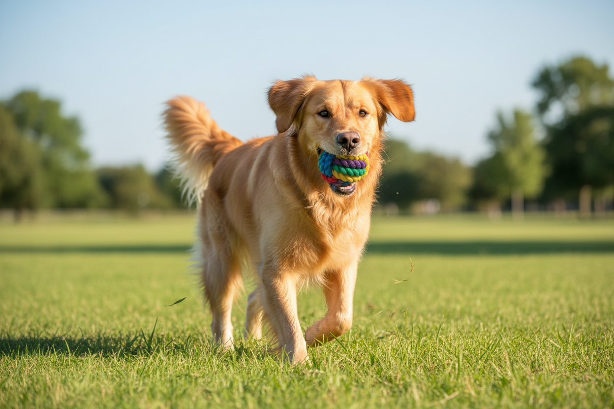 Play - Dog Fetching Outdoors