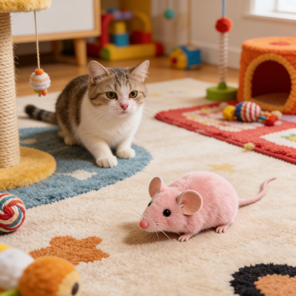 Realistic Plush Mouse Cat Toy