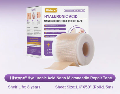 ✅Official Store |Histone® Hyaluronic Acid Nano Microneedle Repair Tape🍁🏥(Treatment of old and new scars, reduction of surgical scars, stretch marks, keloids, acne, burns, warts, dermatomes and varicose veins)