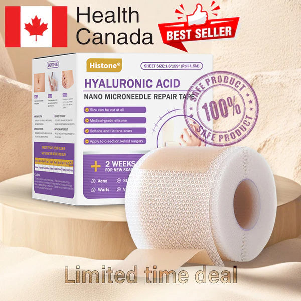 ✅Official Store |Histone® Hyaluronic Acid Nano Microneedle Repair Tape🍁🏥(Treatment of old and new scars, reduction of surgical scars, stretch marks, keloids, acne, burns, warts, dermatomes and varicose veins)