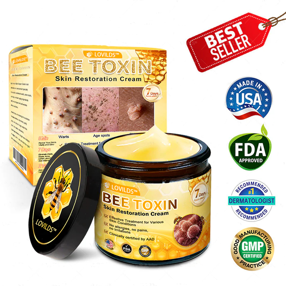 Made and Shipped from USA✨ LOVILDS™ Bee Toxin Skin Repair Cream🔥 Last day 80% OFF💎💎