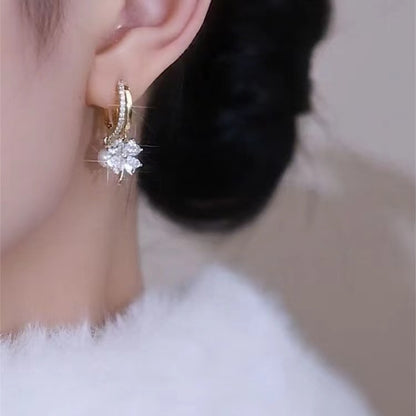 🔥LAST DAY SALE-80% OFF)DIYSTAR™ Four-Leaf Clover Lymphvity Magne Therapy Germanium Earrings