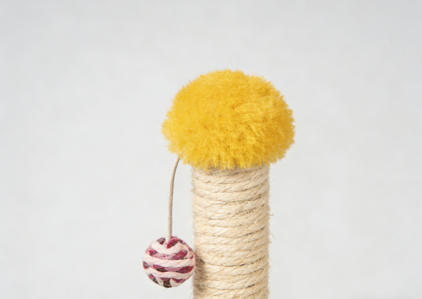 Corrugated Cat Scratcher Lounge with Sisal Scratching Post & Dangling Ball Toy