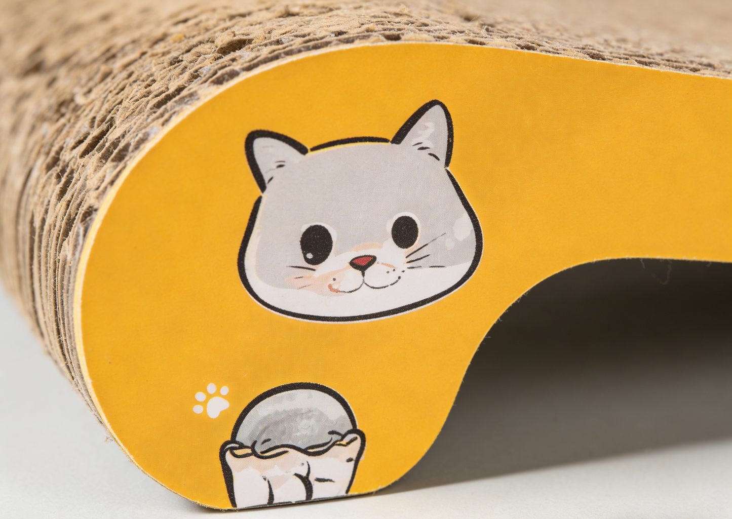 Corrugated Cat Scratcher Lounge with Sisal Scratching Post & Dangling Ball Toy