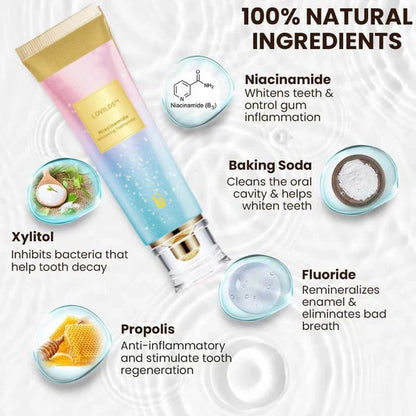 LOVILDS™ Niacinamide Whitening Toothpaste (Imported From USA)