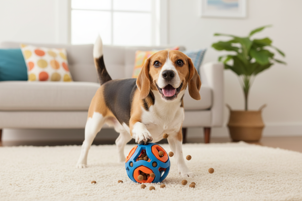 Play - Beagle Getting Treats