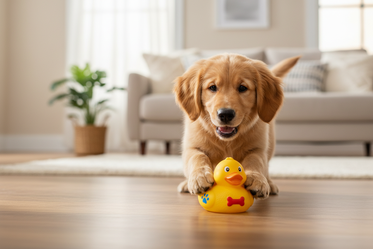 Play - Golden Puppy Squeaking