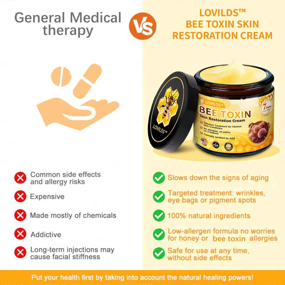 Made and Shipped from USA✨ LOVILDS™ Bee Toxin Skin Repair Cream🔥 Last day 80% OFF💎💎